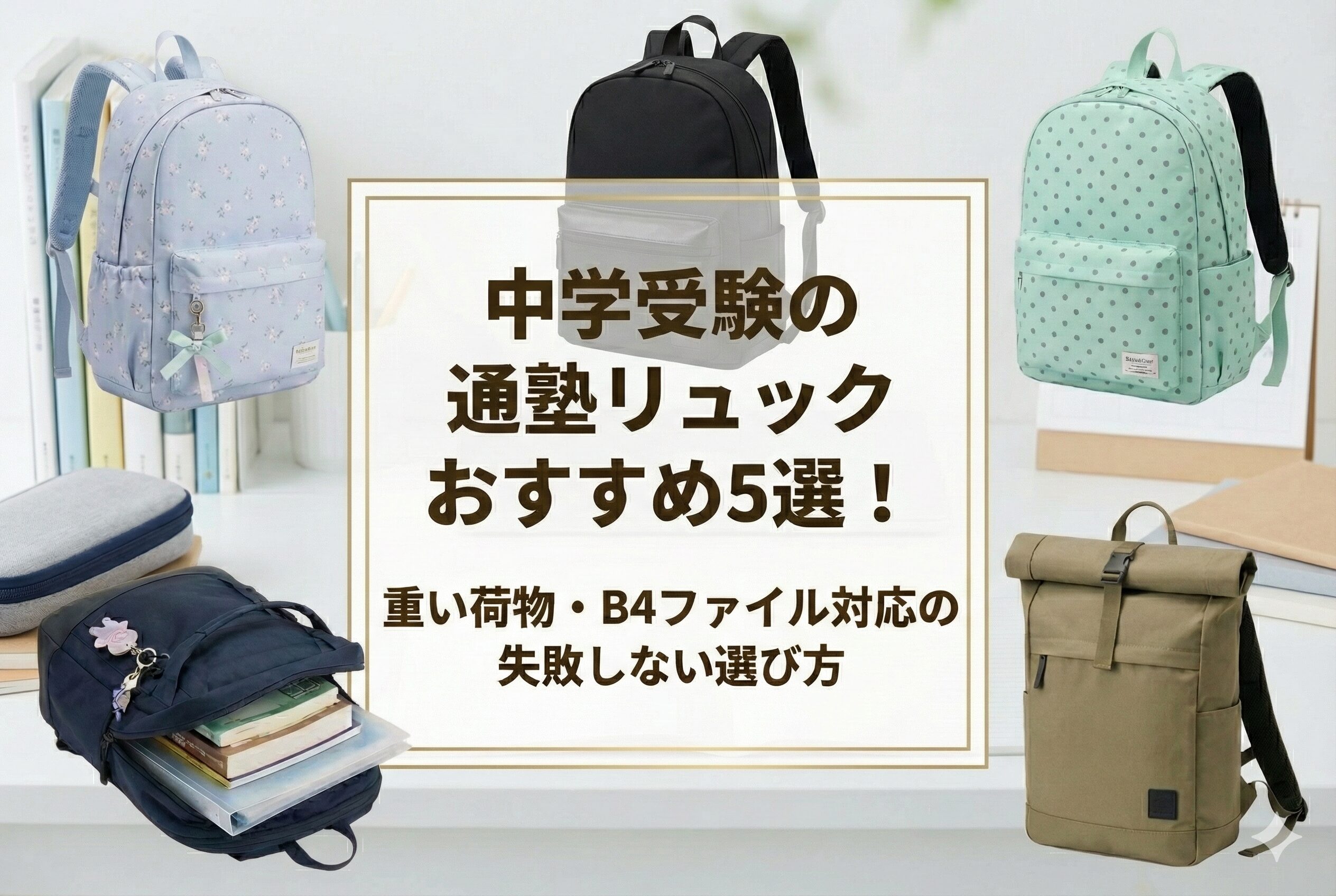 中学受験の通塾リュックおすすめ5選！重い荷物・B4ファイル対応の失敗しない選び方